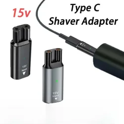 15V HQ8505 USBC Rasierer-Adapter Ladekonverter für Philips Norelco OneBlade QP6520 QP6530 QP6510 Bartschneider, Kabel nicht enthalten