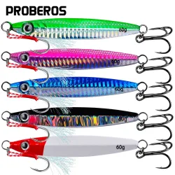 PROBEROS 5 Stücke 3D Augen Metall Jig Köder 10g 15g 20g 30g 40g 60g Bionic Köder Salzwasser Shore Casting Angelköder Angelgerät