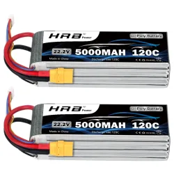 HRB 6S Lipo Batterie 22,2 v 5000 mah Drone Batterie 120C Mit XT90 Stecker für RC Auto Monster 550E 700E RC hubschrauber RC Boot
