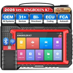 ?Kostenlose Updates? Neues KINGBOLEN K7 2026 Diagnosegerät für Autos, CANFD OBD2 Scanner, ECU-Codierung aller Systeme, Zwei-Wege-Scanning, 28 Reset-Funktionen