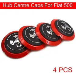 4PCS OD 133 MM Sport Felgenkappe Auto Emotion Equip Skorpion Radabdeckungen Radmitte Robuste Kappe Radabdeckung Radkappe für Fiat 500