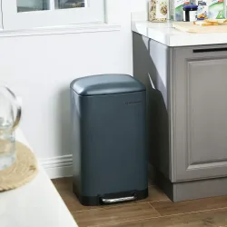 SONGMICS Mülleimer, Abfalleimer, 30L, aus Edelstahl, luftdicht