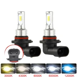 WuRanXon, 2 Stück Auto HB3 LED-Glühbirnen 9005 9006 HB4 Scheinwerfer Nebelscheinwerfer 6000K Weiß Automotive Nebelleuchten Turbo Mini-Lampe Scheinwerfer