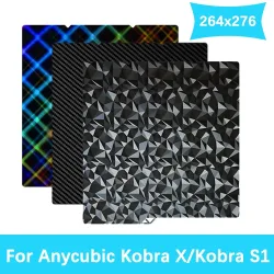 Für Anycubic Kobra X Bauplatte 264 x 276 mm Kaltplatte Kobra S1 Combo Bauplatte doppelseitig PEI PEO PET PEY Kobra S1C Blatt