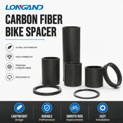 1-1/8 Zoll Carbonfaser-Steuersatz-Abstandshalter, 7 Größen (1/2/3/5/10/15/20mm), glänzend/matt, Fahrrad-Vorbau-Unterlegscheibe für Rennrad- und Mountainbike-Teile