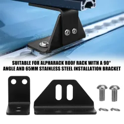 Für ALPHARACK Dachträger mit 90er °   Winkel 65 mm Edelstahl-Installationshalterung