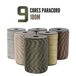 100M/50M 550 Militärstandard 9-adriges Paracord-Seil 4mm Outdoor-Fallschirmschnur Überlebens-Regenschirm-Zelt-Lanyard-Gurt