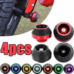 4PCS Universal Motorrad Rad Schutz Crash Pad Motorrad Crash Protektoren Legierung Motocross Fallende Gabel Slider Tassen