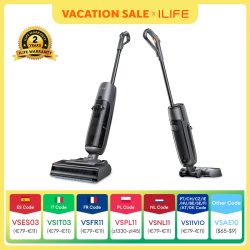 ILIFE W90 Pro Kabelloser Nass-Trocken-Smart-Mop, 7000Pa Saugkraft, 1 Min. Selbstreinigung, Großer Doppel-Wassertank, Aktualisierte Version W90