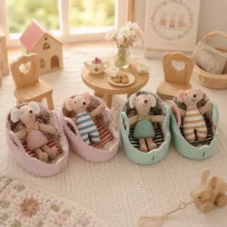Süße Mini-Maus-Plüschpuppe ? weiches Stofftier-Spielzeug für Kinder, Mädchen, Jungen, Babyparty-Geschenk (mehrfarbig)