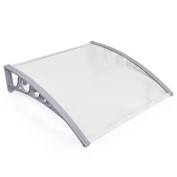 Eingangstür-Vordach, Schutzdach gegen Regen und UV-Strahlen, Aluminium-Vordach für Terrasse, Balkon, Patio