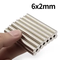 6x2mm Superstarker Neodym-Magnet N35 NdfeB Permanentmagnet imanes Runde leistungsstarke Magnete Kühlschrankmagnet