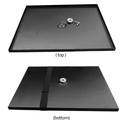 T3-B Metall-Projektorablage Lautsprecherablage 39x29cm mit 1/4 Zoll und 3/8 Zoll Schrauben DIY Zubehörteile Rechteckige Platte