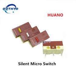 10 Stück HUANO Silent Micro Switch Red Dot 3 Millionen/White Dot 10 Millionen/Gelbpunkt 20 Millionen Mal Klicken Sie auf Maus-Stummschalter