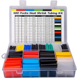 580/560-teiliges Schrumpfschlauch-Set aus EVA-Material in 6 Farben, 11 Größen ? ideal für elektrische Isolierung, Reparaturen und Kabelverbindungen