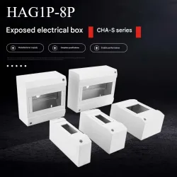ABS Schaltergehäuse Oberflächenmodule Box 1-8P Leistungsschalter Verteilung MCB Elektrokasten Leistungsschalter Schutz Kunststoffbox