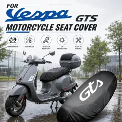 Für Vespa GTS 125 150 300 Super 300 Super300 GTV 125 GTV 250 GTV 300 Motorrad Regen-Sitzbezug Wasserdichter Sattelbezug Schwarz 21
