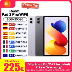 Global Version Xiaomi Redmi Pad 2 Pro Wifi 8+256GB 12.1 Inch 2.5K Crystal-clear Certified Eye-care Display Quad Speakers Massive 12000mAh (typ) Battery Tablet PC