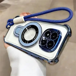 Seil-Lanyard-Handyhülle für Xiaomi Redmi Note 14 Pro Plus 14S Note 15 Pro 4G 5G Transparente Stoßfeste Weiche Schutzhülle