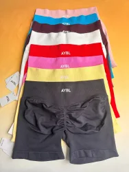 AYBL Low-Rise Yoga-Shorts ? Po-formende Fitness-Shorts für Damen: Dehnbare, feuchtigkeitsableitende und rutschfeste Sportshorts