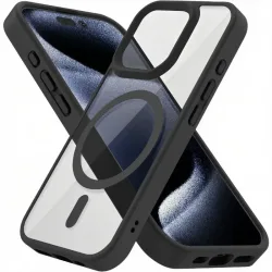 Ultradünne magnetische Hülle, Anti-Vergilbungs-Hülle für iPhone 17 11 12 13 14 15 16 Pro Max Plus, stoßfeste Hart-PC-Magsafe-Abdeckung
