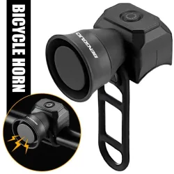 Wiederaufladbare elektrische Fahrradhupe, 120 dB laute Fahrradklingel, IPX6 wasserdicht, 5 Klangmodi, schnelle Montage für MTB, Rennrad, Roller