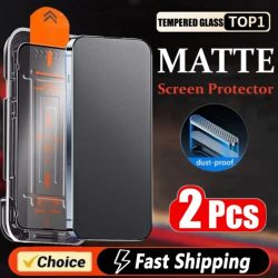 Matte Oleophobe Beschichtung, staubfreie Installation, Displayschutzfolie für iPhone 13, 11, 12, 14, 17 Pro Max, 15, 16 Plus, XR X, Milchglas