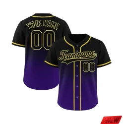 Modisches, farbenfrohes Baseball-Trikot für Herren mit personalisiertem Namen und Nummer, cooles Sport-Knopfhemd, übergroße, schnelltrocknende Team-Shirts