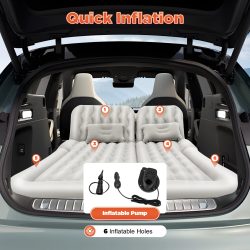 SUV-Luftmatratze mit Luftpumpe, aufblasbare Automatratze für Kofferraum, Campingbettkissen, Reise-Rücksitz, Schlafbett