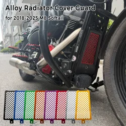 1 Stück Aluminiumlegierung Kühlerabdeckung Schutzgitter Ölkühlerabdeckung für Harley M8 Softail 2018-2025 Motorradteile