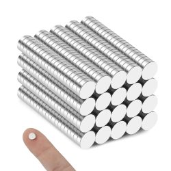 100 Stück 6 x 2 mm starke runde Magnete für Kühlschrank, Heimwerken, Gebäude, Wissenschaftlich, Basteln, Bildung