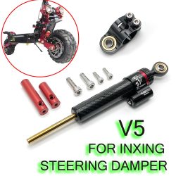 CNC Carbonfaser-Stabilisator, Lenkungsdämpfer, verstellbarer Lenkungsdämpfer für Elektroroller, Halterungs-Unterstützungskit für Inxing V5