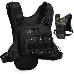 Laufbrusttasche mit Hydratationssystem für Radfahren, Wandern, Fahrradrennen, Marathon, Sporttasche für Männer und Frauen, Taktische Tasche, Camping-Rucksack