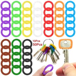 10?50 Stück farbige Schlüsselkappen, Abdeckungen aus weichem Gummi, Schlüsselidentifikatoren, Schutz, Organizer, Etiketten, Schalldämpfer, Schlüsselaufsätze, zufällige Farbe