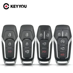 KEYYOU Keyless Go Smart Remote Auto Schlüssel Shell Fall 3/4/5 Tasten Für Ford Fusion Explorer Rand Mustang Mondeo Kuka 2013-2018