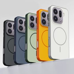 Für OPPO Find X9 Pro Hülle Magnetische Zweifarbige Matte PC + TPU Hautfreundliche Rückabdeckung mit Metallknopf für Find X 9