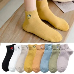 3 Pairs Kawaii Cartoon Print Socken Frauen Pack Nette Sets Lustige Meias Diver lustige Candy Farben Calcetines Mädchen Herbst Winter