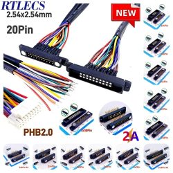 1/3 Paar 2A Magnetstecker Zweireihig 8 10 12 14 16 20 Positionen Pogopin Männlich Weiblich 2,54 MM Federbelastete DC-Steckdose PH