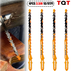 Doppelseitige Sägeblätter 10/8Tpi T344Cb für Effizientes Kurvenschneiden, Holz- und Kunststoff-Säbelsägeblätter-Set für DIY und Tischler