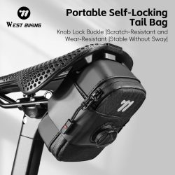 WEST BIKING Mini Fahrradsatteltasche mit Knopfverschluss Tragbare Fahrrad-Hecktasche Werkzeugaufbewahrungstasche MTB Rennrad Zubehör