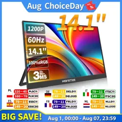 Hgfrtee 14,1 Zoll mobiler tragbarer Monitor ips zweiter Spiel bildschirm erweitertes Display für Laptop mit Halterung für Xbox/Himbeer-Pi