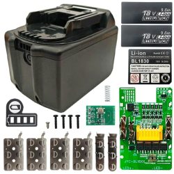 BL1890B Lithium-Batterie Fall BMS PCB Balance Lade Schutz Bord Shell Box Für MAKITA 18V BL1860 9,0 Ah 6,0 Ah LED Anzeige