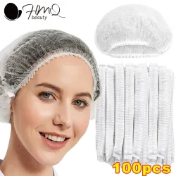 100/50/10PCS Einweg Vlies Stoff Hut Elastische Sterile Kappen Wimpern Verlängerung Kopf Abdeckungen Spa Salon Schönheit zubehör