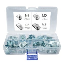 40 stücke Auto Blatt Frühling Mutter M4 M5 M6 M8 65Mn Stahl U Typ Clips 8mm 5mm 6mm 4mm Reed Muttern Q312 für Auto Motorrad Roller ATV
