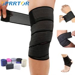 1Pcs 40-200cm Kompression Verband Schutz Knie Unterstützung Klammer Sport Elastische Ellenbogen Riemen Bein Bands Elast bandag Workout Wrap