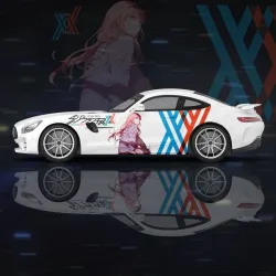 Anime Null Zwei Sexy Mädchen Auto Wrap Schützen Aufkleber Auto Aufkleber Kreative Aufkleber Auto Körper Aussehen Änderung Dekorative Aufkleber