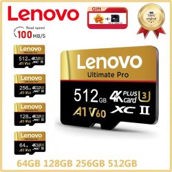Ultra HD Lenovo 512GB SD-Karten Micro TF SD Speicherkarte TF-Karten 128GB 64GB Fehlerkorrektur U1 für GoPro/Tablet/Überwachung