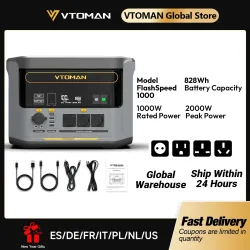 VTOMAN FlashSpeed 1000 tragbares Kraftwerk 2000 W 828 Wh LiFeP04 Akku für Outdoor-Campingzeltreisen