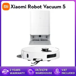 Xiaomi, Globale Version Xiaomi Robot Vacuum 5 (X20+ Upgrade) mit intelligenter Sprachsteuerung, App-Steuerung, 20000Pa stärkster Xiaomi-Saugkraft, intelligentem Reinigungspfad, erweiterbarem Doppelroboterarm