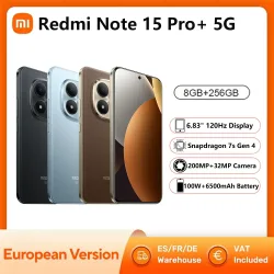 Xiaomi Redmi Note 15 Pro Plus 5G 8GB 256GB 12GB 512GB NFC Smartphone 6500mAh Akku 100W Hyper Charge 200MP Kamera